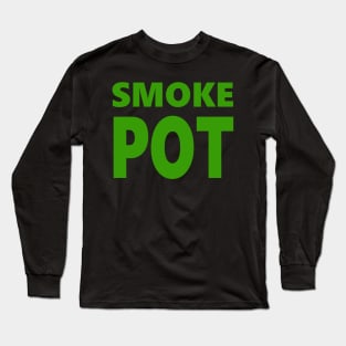 SMOKE POT - green vintage Long Sleeve T-Shirt